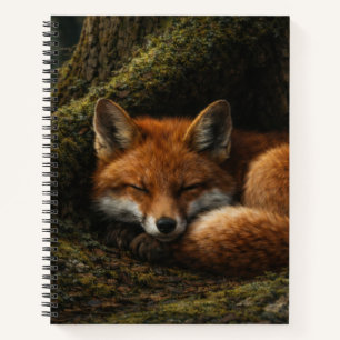 Deep Forest Slumber   Red Fox Art   Notebook