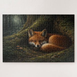 Deep Forest Slumber   Red Fox Art   Puzzle