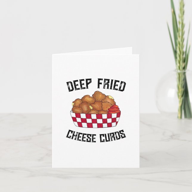 Deep Fried Cheese Curds Minnesota Wisconsin Food  Card (Front)