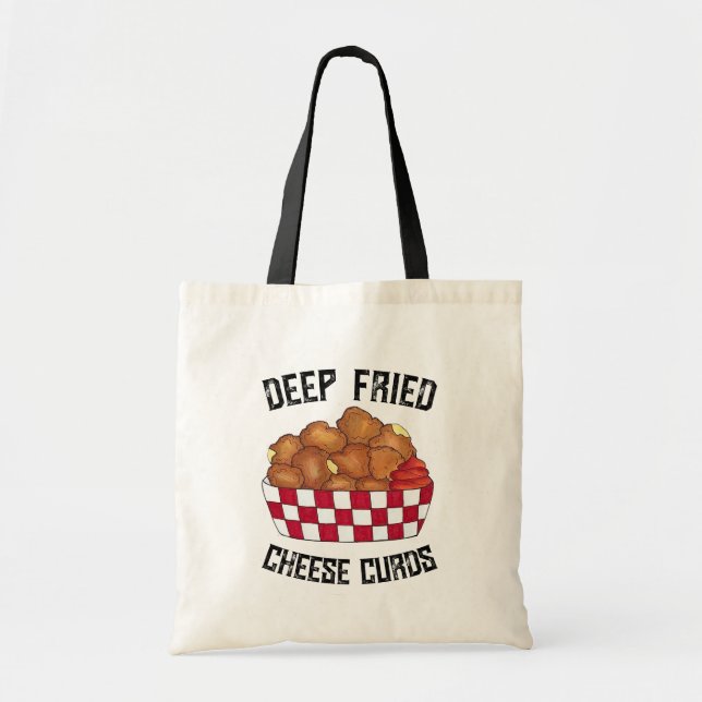 Deep Fried Cheese Curds Minnesota Wisconsin Food Tote Bag (Front)