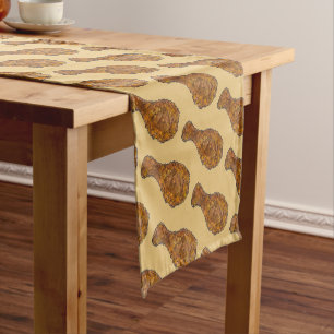 Deep Fried Chicken Leg Drumstick Foodie Soul Food Short Table Runner