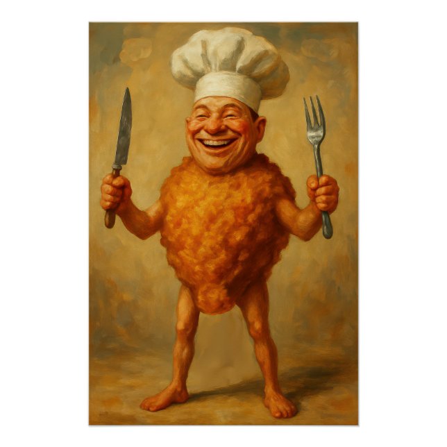 “Deep Fried Dreams” –  A Humourous Portrait Poster (Front)