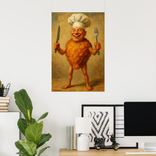 “Deep Fried Dreams” –  A Humourous Portrait Poster