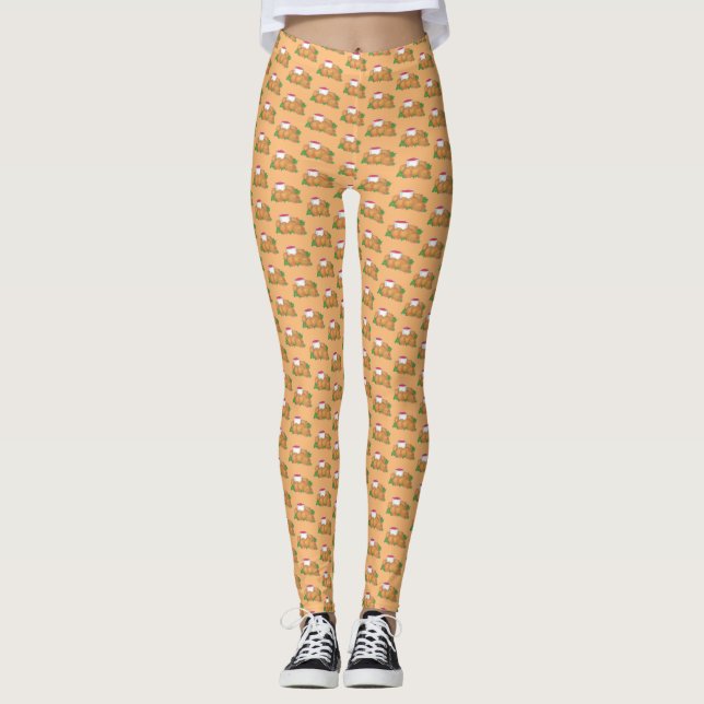 Deep Fried Rocky Mountain Prairie Oysters Wyoming Leggings (Front)