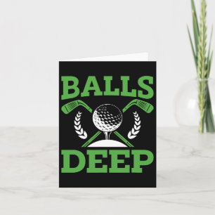 Deep Golf Golfer Fan Golf Tournament Day Card