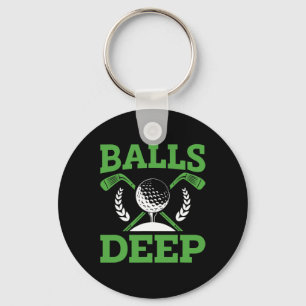 Deep Golf Golfer Fan Golf Tournament Day Key Ring
