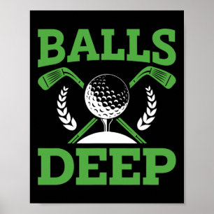 Deep Golf Golfer Fan Golf Tournament Day Poster