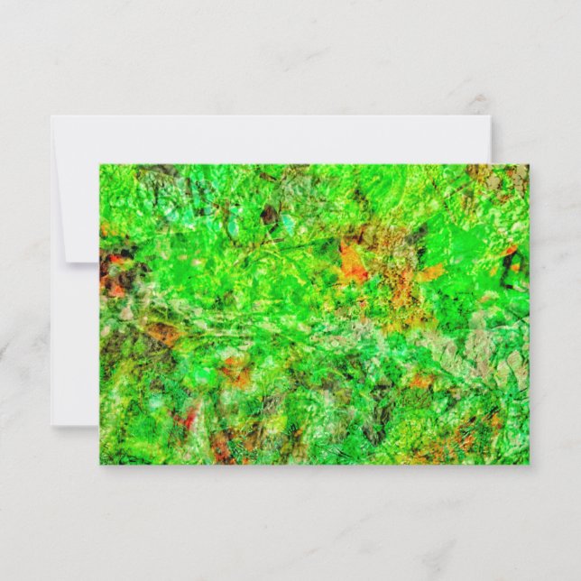 Deep green abstract invitation,Dark abstract bold  Invitation (Front)