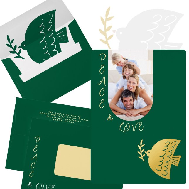 Deep Green, Butter Yellow & Gold Christmas Photo (Creator Uploaded)