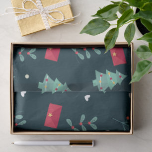 Deep Green Christmas Trees Perfect Gift Tissue Paper
