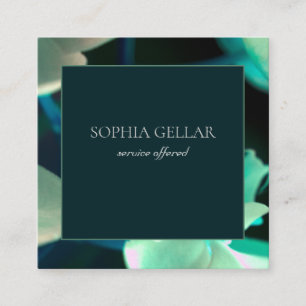 Deep Green Floral Business Card