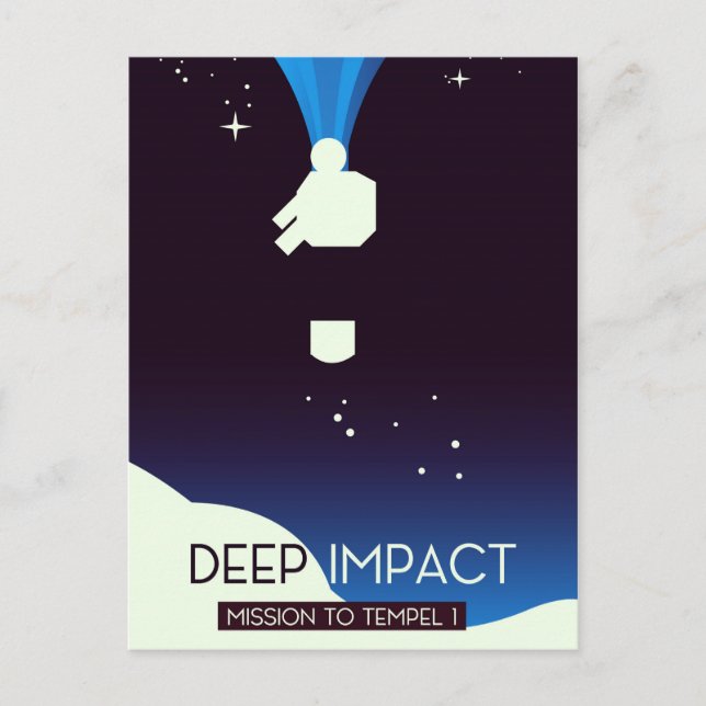 Deep Impact Space Art Postcard (Front)