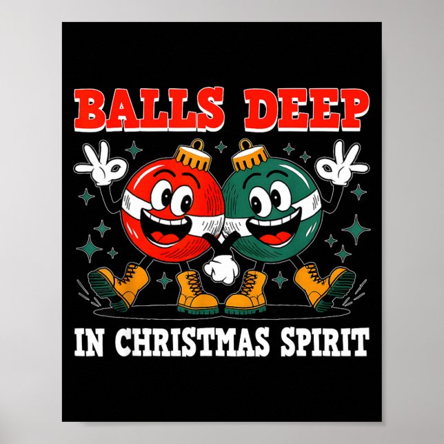 Deep In Christmas Srit Christmas Humorous Festive  Poster (Front)