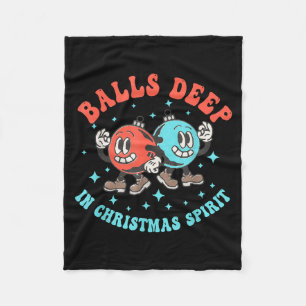 Deep In Christmas Srit Funny Christmas Saying Fleece Blanket
