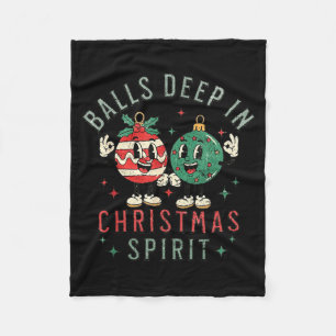 Deep In Christmas Srit Funny Christmas Saying  Fleece Blanket