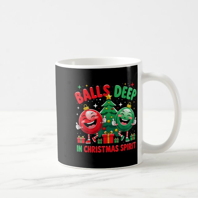 Deep In Christmas Srit Funny Ornament  Coffee Mug (Right)