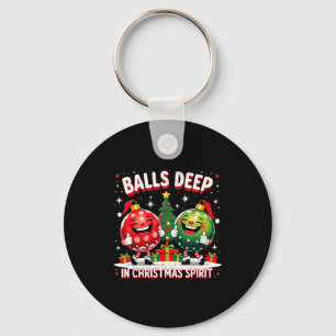 Deep In Christmas Srit Funny Ornament  Key Ring