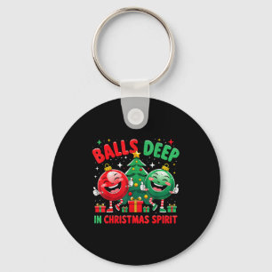 Deep In Christmas Srit Funny Ornament  Key Ring