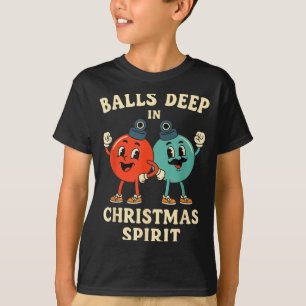 Deep In Christmas Srit Funny Retro Holiday Humor  T-Shirt