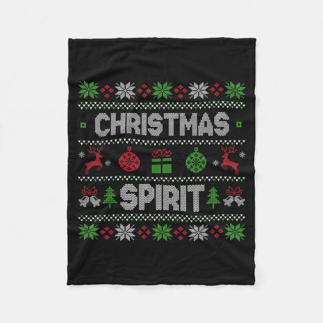 Deep In The Christmas Srit Matching Couples  Fleece Blanket (Front)