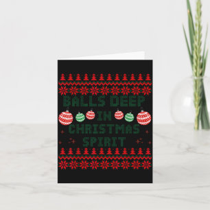 Deep In The Christmas Srit Matching Couples Ugly Card