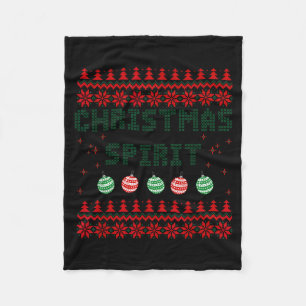 Deep In The Christmas Srit Matching Couples Ugly  Fleece Blanket