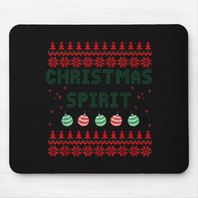 Deep In The Christmas Srit Matching Couples Ugly  Mouse Pad (Front)