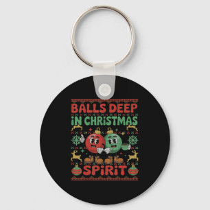 Deep In The Christmas Srit Xmas Husband Ugly Sweat Key Ring