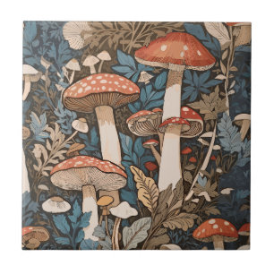 Deep In the Forest Mushrooms Tile