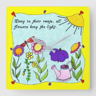 Deep in their Roots Square Clock