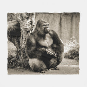 DEEP IN THOUGHT Fleece Blanket