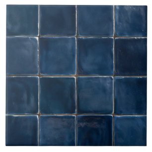 Deep Indigo Artisan Glazed Squares Tile