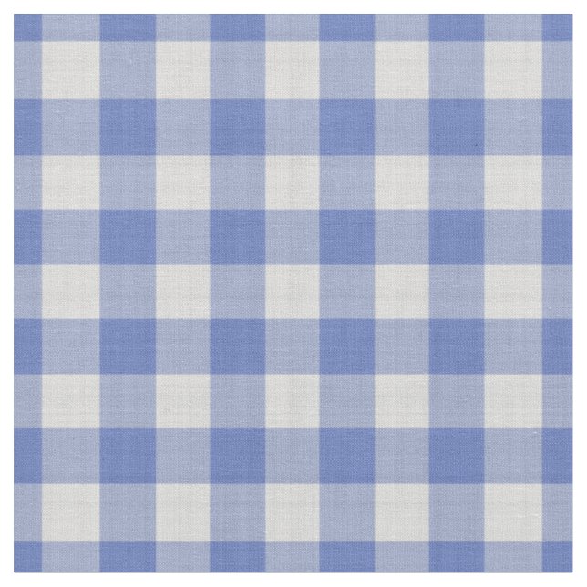 Deep Indigo Blue Checkered Pattern Fabric (Close Up)