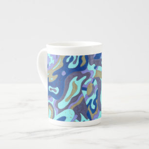 "Deep is the Ocean" Original Abstract Bone China Mug
