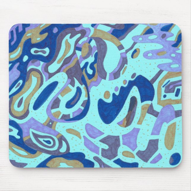Deep is the Ocean, original abstract Mouse Pad (Front)