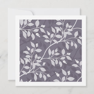 Deep Lavender Wandering Leaves Botanical Card