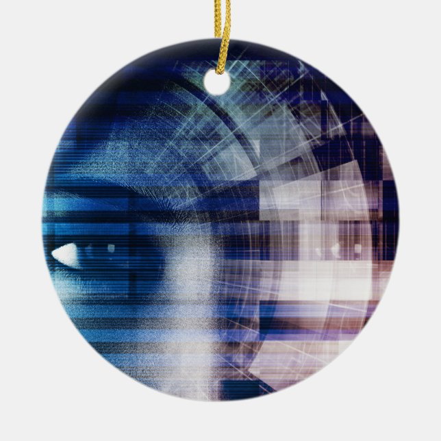 Deep Learning and Machine Artificial Intelligence Ceramic Tree Decoration (Front)