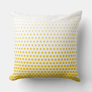 Deep Lemon Polka Dot Modern White Cushion