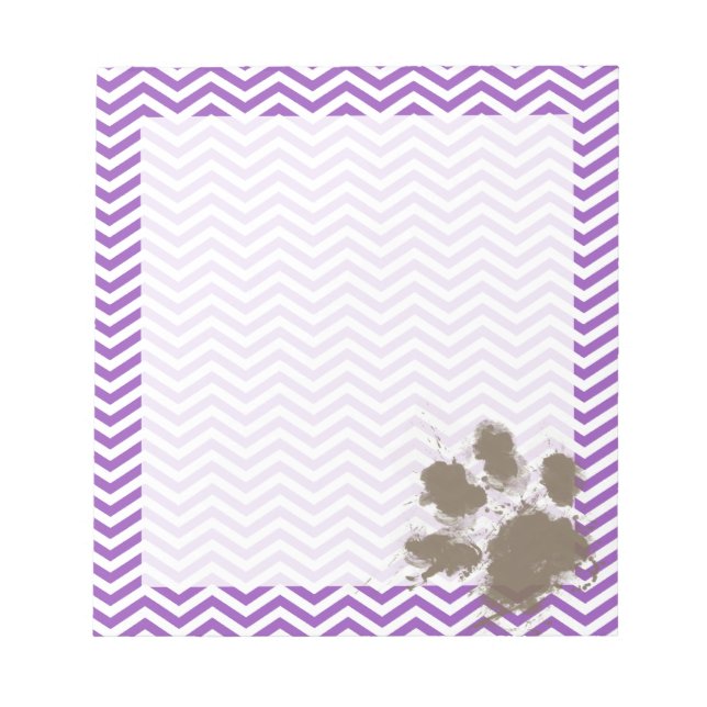 Deep Lilac Chevron Notepad (Front)