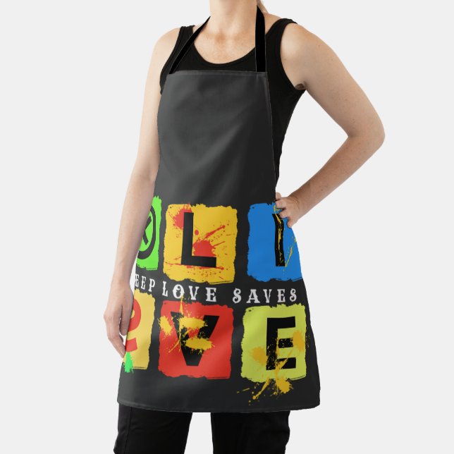 DEEP LOVE SAVES LIVES APRON (Insitu)