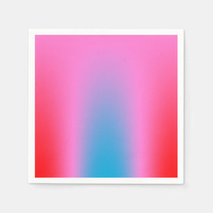 Deep Magenta Pink to Red & Blue Auric Ombre Napkin