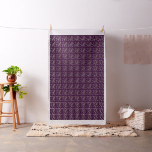 Deep mystic purple with blocks of fire colours fabric
