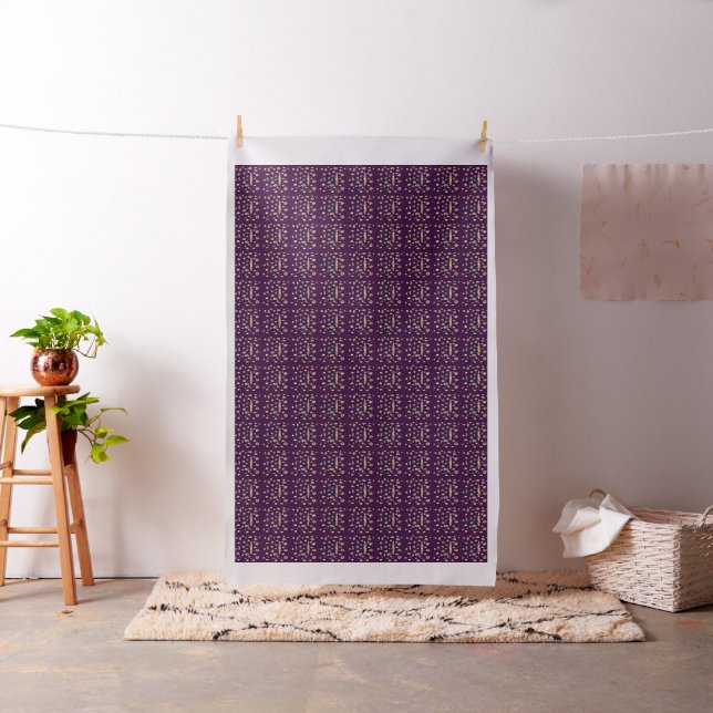 Deep mystic purple with blocks of fire colours fabric (In Situ)