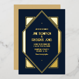 Deep Navy & Gold Gatsby Art Deco Wedding