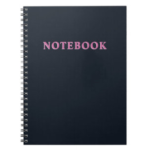 Deep navy pink  notebook