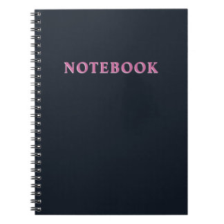 Deep navy pink notebook
