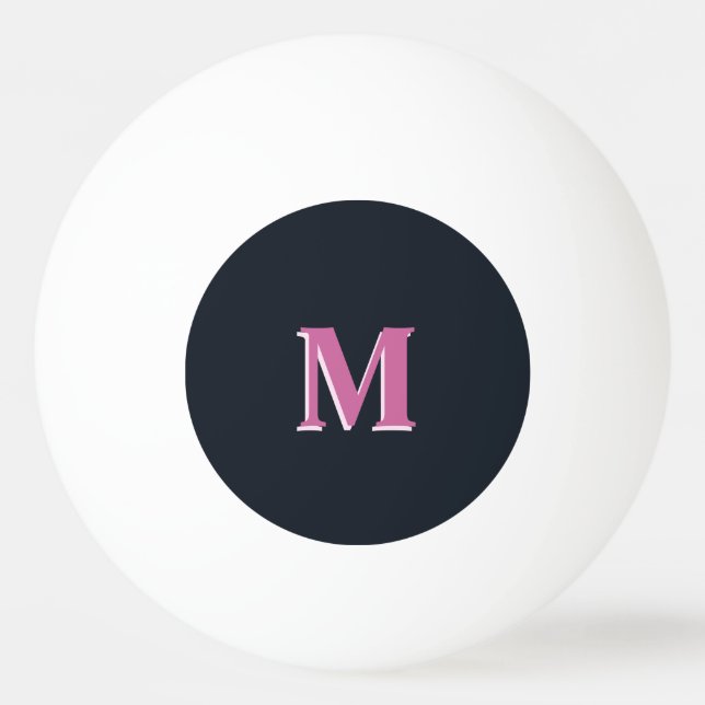 Deep navy pink  ping pong ball (Front)