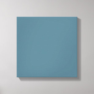 Deep Ocean Blue Solid Colour Canvas Print