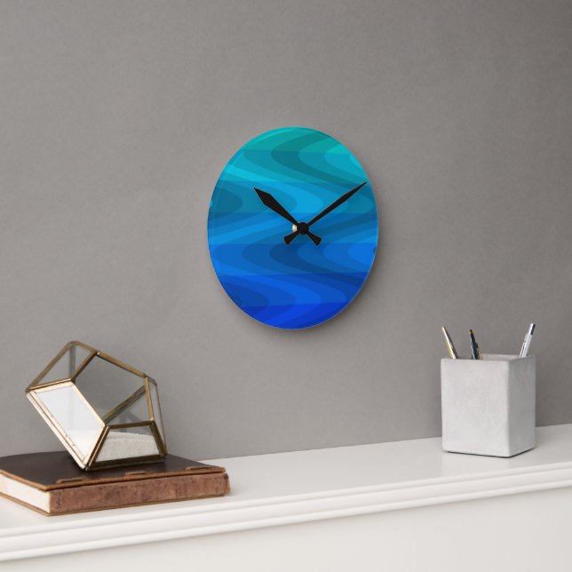 Deep Ocean Waves Wall Clock (Office)