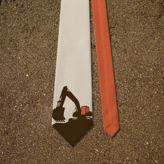 Deep Orange & Brown - Excavator Tie